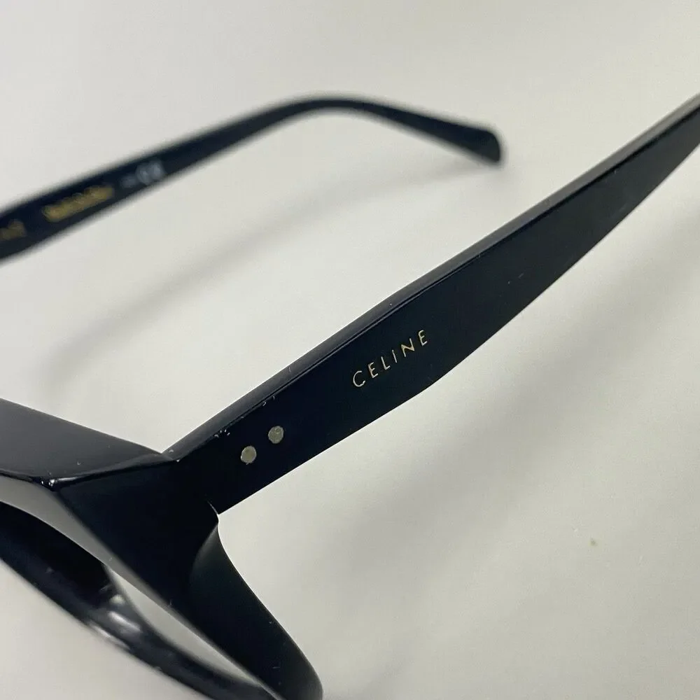 CELINE CL40048I 01W Black Oversized Eyeglasses Frames 62-15 140 Butterfly Italy